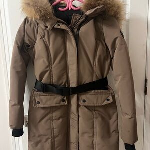 RUDSAK Tan Fur-Trimmed Puffer Jacket